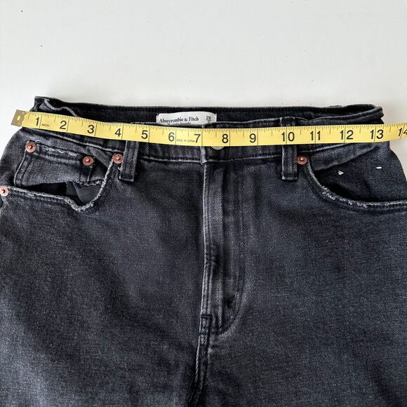 Abercrombie The Ankle Straight Ultra High Rise Distressed Jeans - Picture 8 of 10